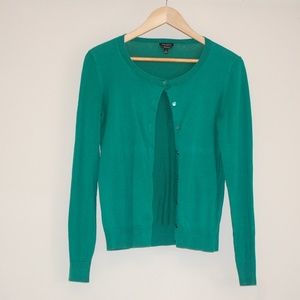 Emerald Green Talbots Button-Up Cardigan